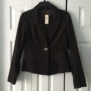 Ann Taylor Corduroy Single Button Brown Jacket 2